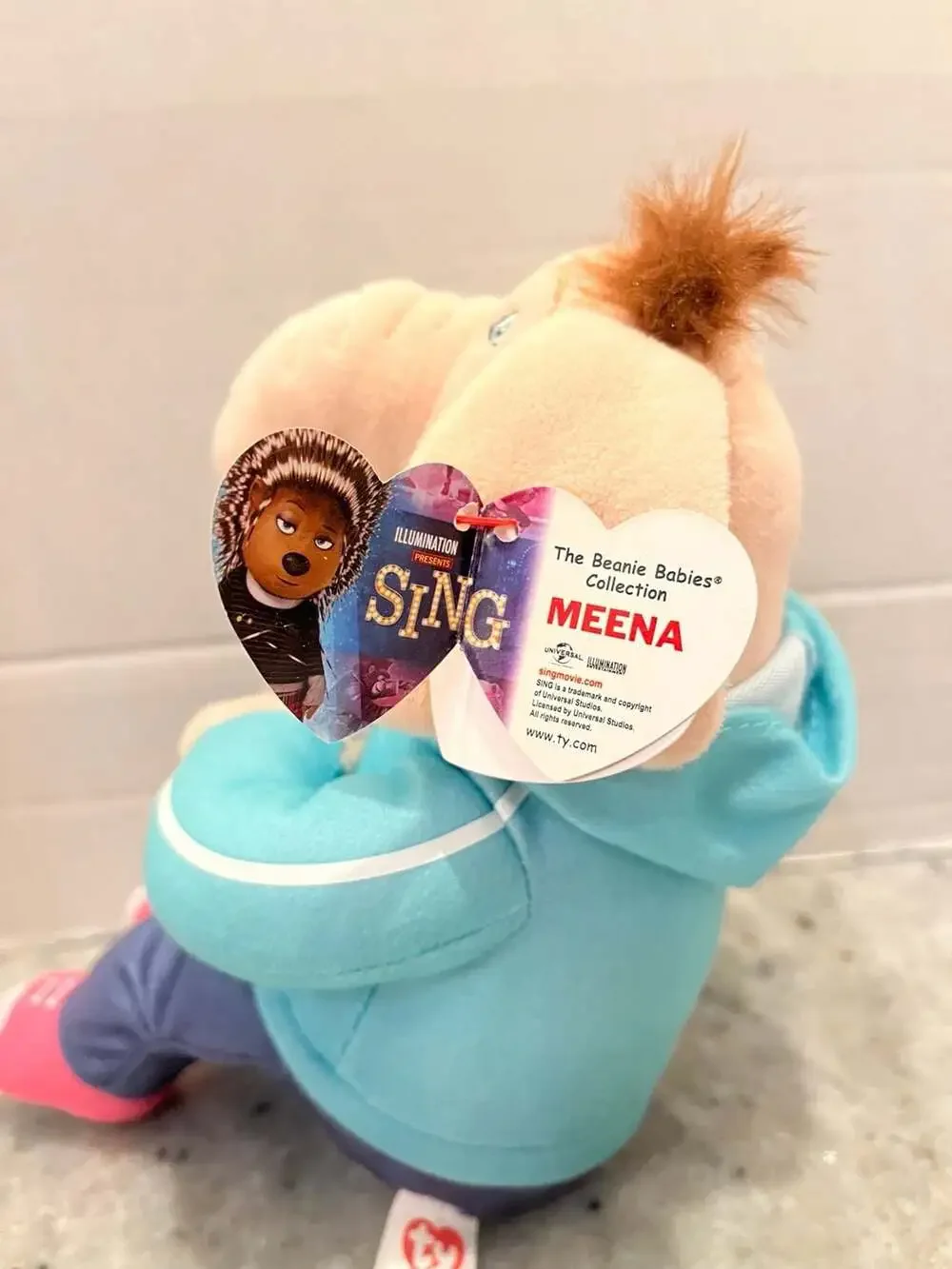 Ty Beanie Babies Sing Meena the Elephant Plush Toy